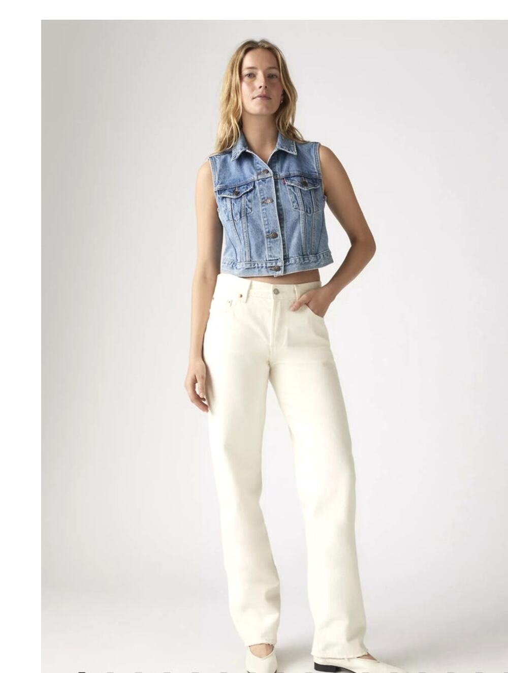 Levis' 501 '90's Womens Jeans Ecru Off White Midrise Straight Leg Sz 29 x 30